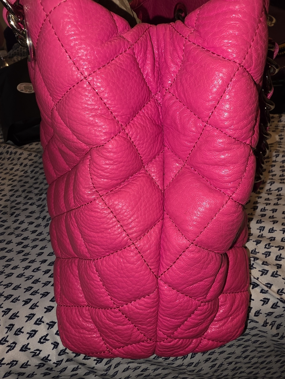 Kate Spade Leather Bag Gold Coast Small Maryanne Quilted Zinnia Pink - Picture 4 of 9